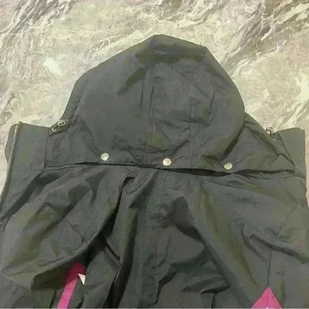 ZeroXposur Black Purple White Women's Large Hooded Jacket Double Zipper Pockets - Picture 11 of 11